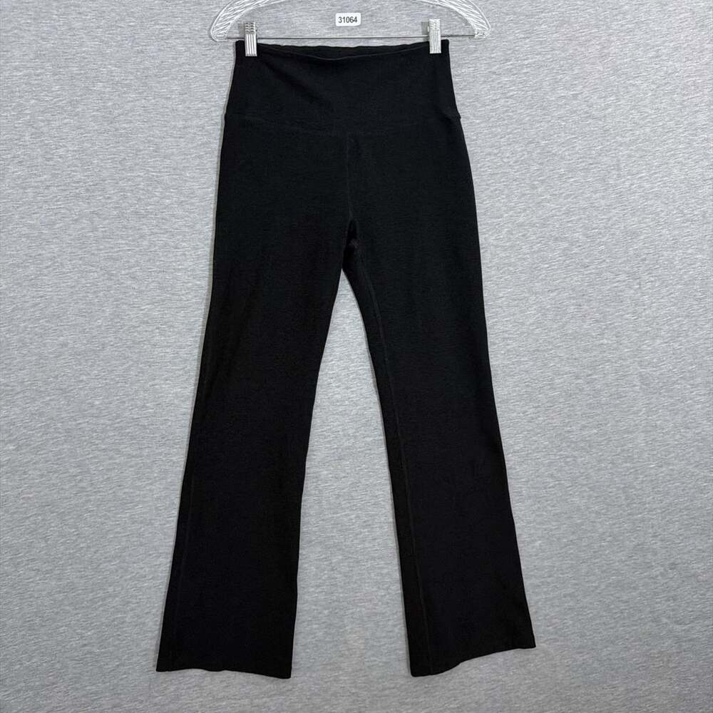 Beyond Yoga Women's Large Black Spacedye Practice High Waisted Bootcut Pants